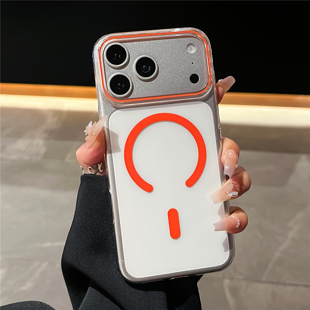  iPhone 18 Pro / 17 Pro Skal MagSafe Transparent/Orange