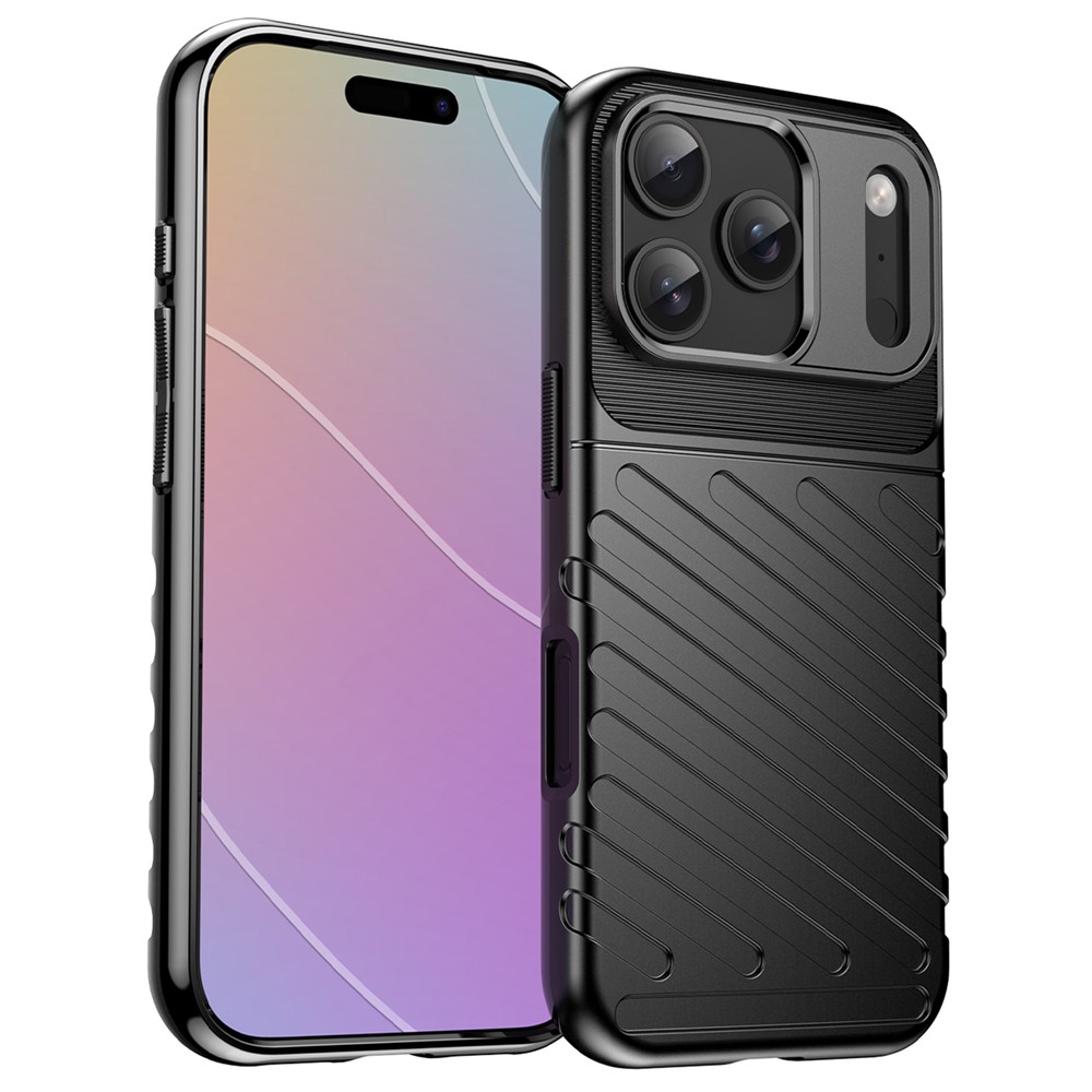  iPhone 18 Pro / 17 Pro Skal TPU Vävt Mönster Svart