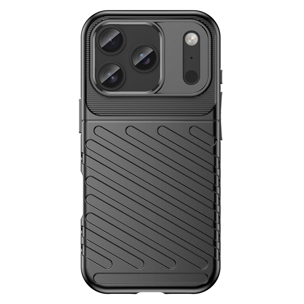  iPhone 18 Pro / 17 Pro Skal TPU Vävt Mönster Svart