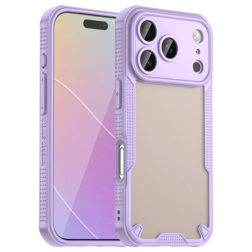  iPhone 18 Pro / 17 Pro Skal Hybrid Frostat Transparent Lila