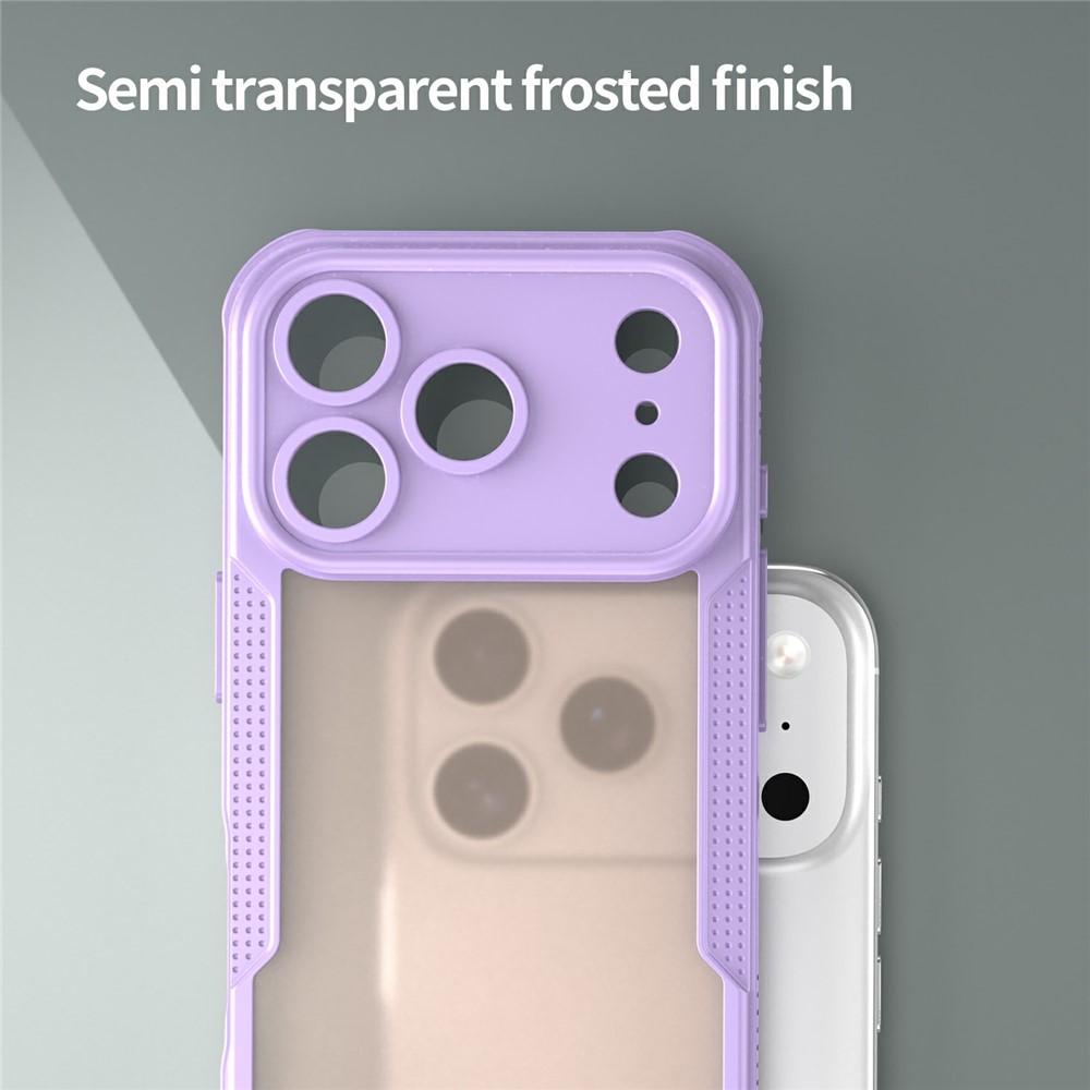  iPhone 18 Pro / 17 Pro Skal Hybrid Frostat Transparent Lila
