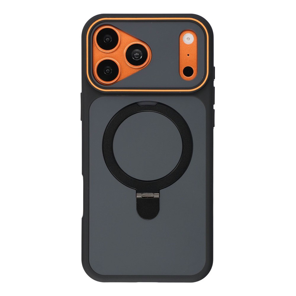  iPhone 18 Pro / 17 Pro Skal MagSafe Stativ 2-färg Hybrid Svart