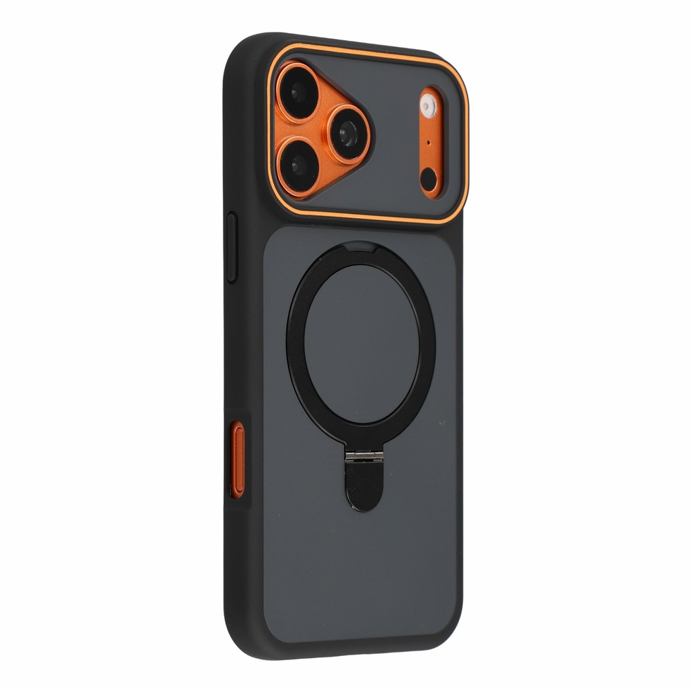  iPhone 18 Pro / 17 Pro Skal MagSafe Stativ 2-färg Hybrid Svart