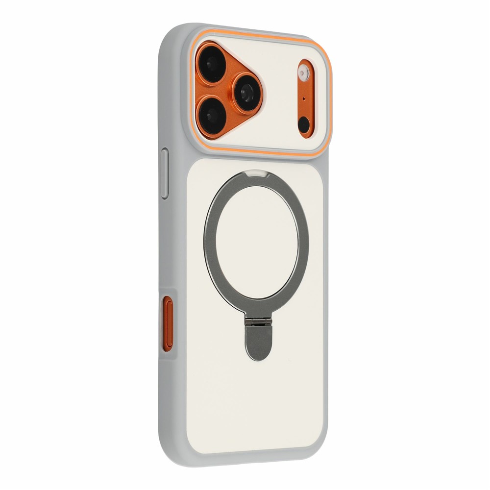  iPhone 18 Pro / 17 Pro Skal MagSafe Stativ 2-färg Hybrid Grå
