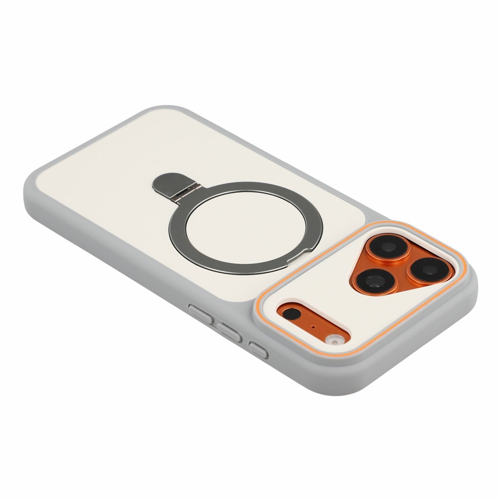 iPhone 18 Pro / 17 Pro Skal MagSafe Stativ 2-färg Hybrid Grå