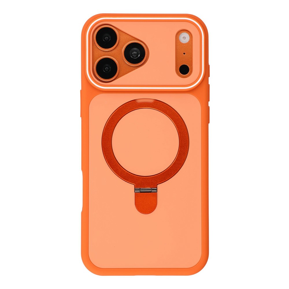  iPhone 18 Pro / 17 Pro Skal MagSafe Stativ 2-färg Hybrid Orange
