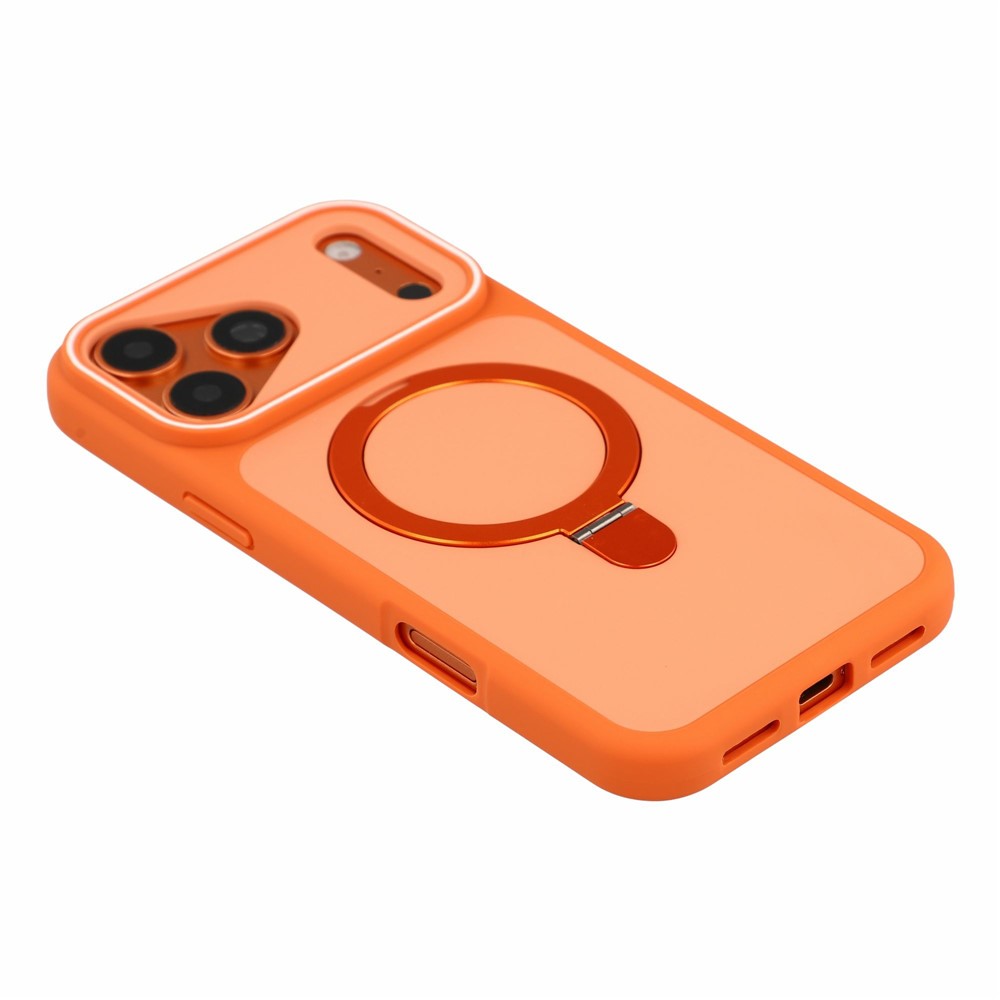  iPhone 18 Pro / 17 Pro Skal MagSafe Stativ 2-färg Hybrid Orange