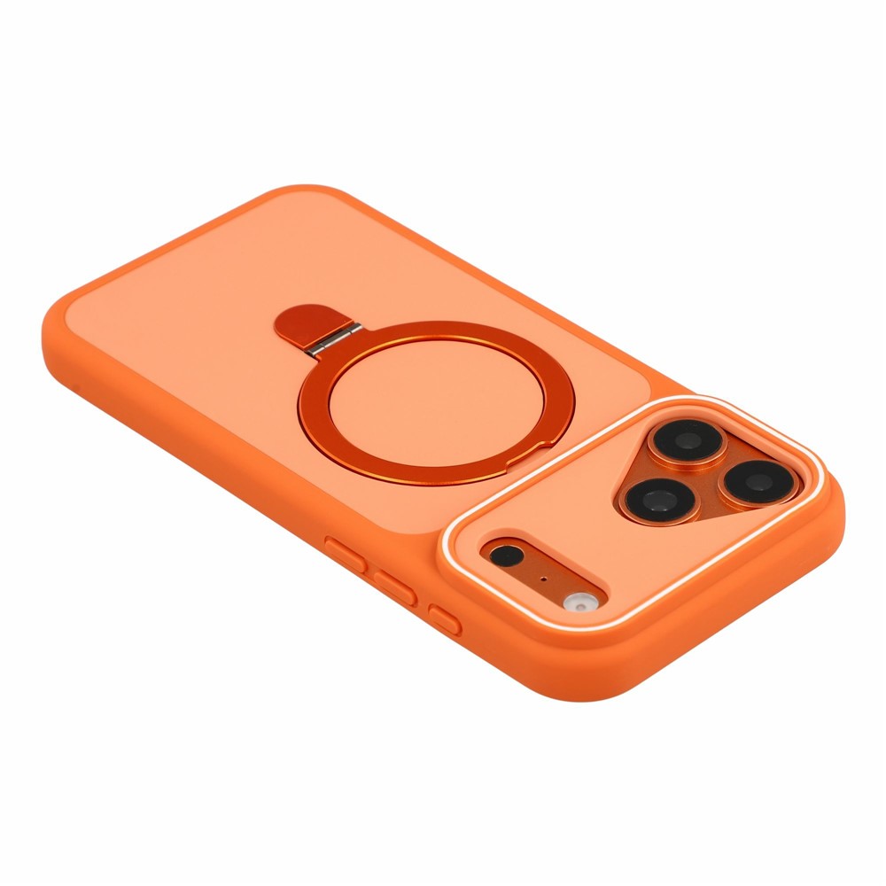  iPhone 18 Pro / 17 Pro Skal MagSafe Stativ 2-färg Hybrid Orange
