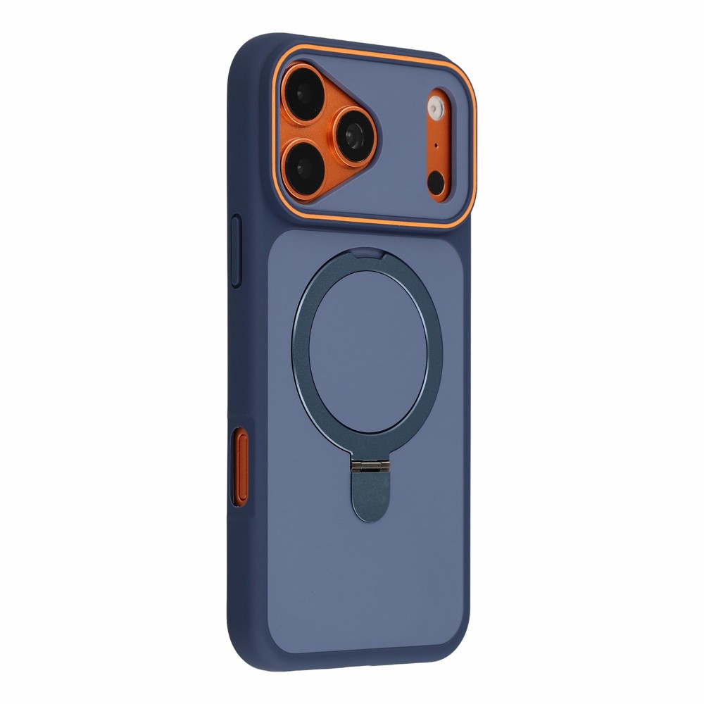  iPhone 18 Pro / 17 Pro Skal MagSafe Stativ 2-färg Hybrid Blå