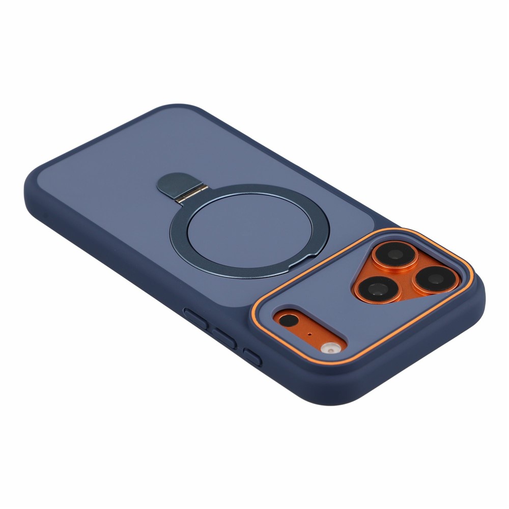  iPhone 18 Pro / 17 Pro Skal MagSafe Stativ 2-färg Hybrid Blå