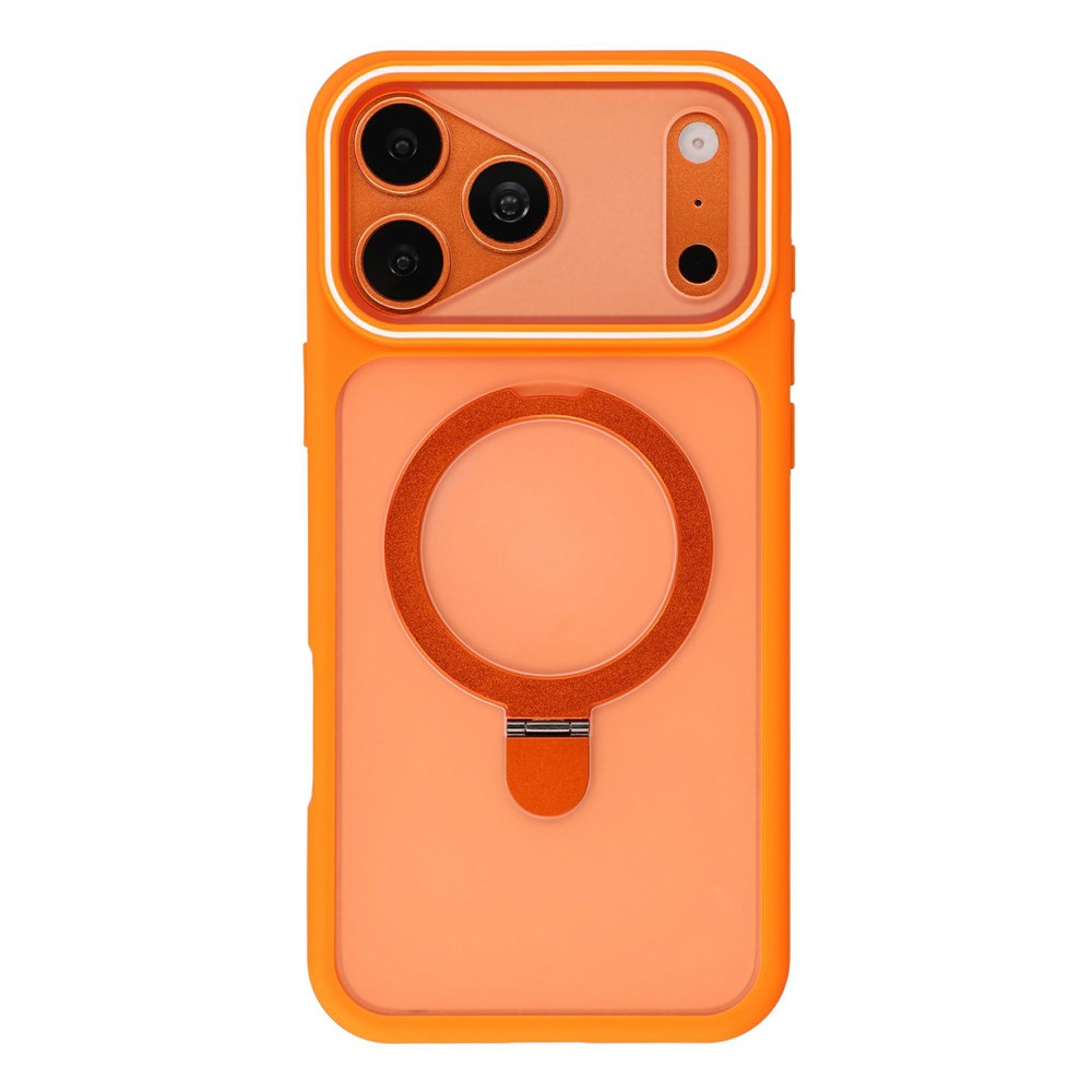  iPhone 18 Pro / 17 Pro Skal Med Fällbart MagSafe Stativ Orange