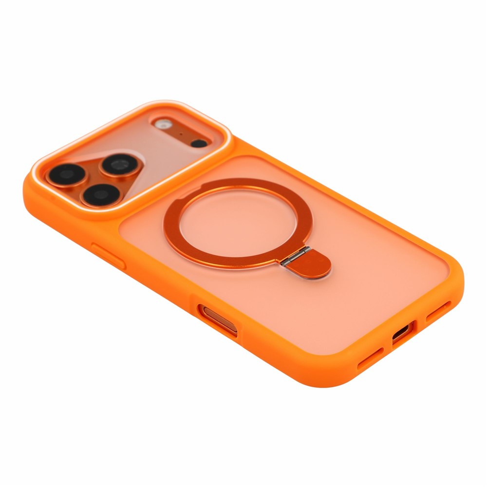  iPhone 18 Pro / 17 Pro Skal Med Fällbart MagSafe Stativ Orange