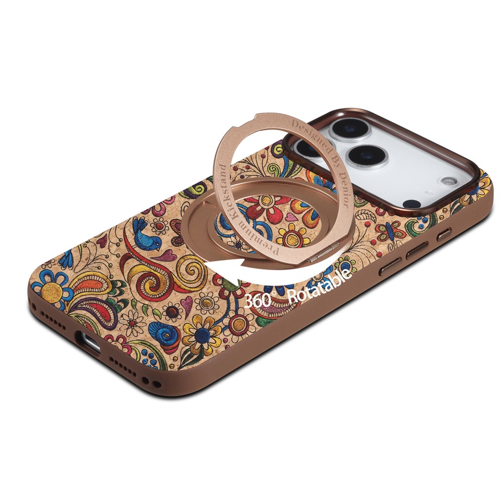 DENIOR DENIOR iPhone 18 Pro / 17 Pro Skal MagSafe Ringstativ Flerfärgad