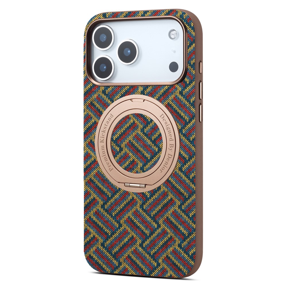 DENIOR DENIOR iPhone 18 Pro / 17 Pro Skal MagSafe Ringstativ Rut Mönster