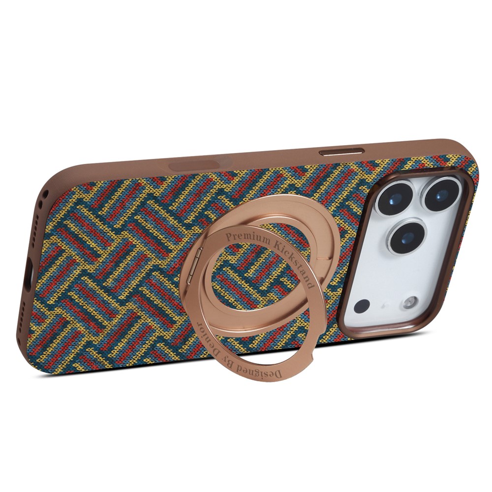 DENIOR DENIOR iPhone 18 Pro / 17 Pro Skal MagSafe Ringstativ Rut Mönster