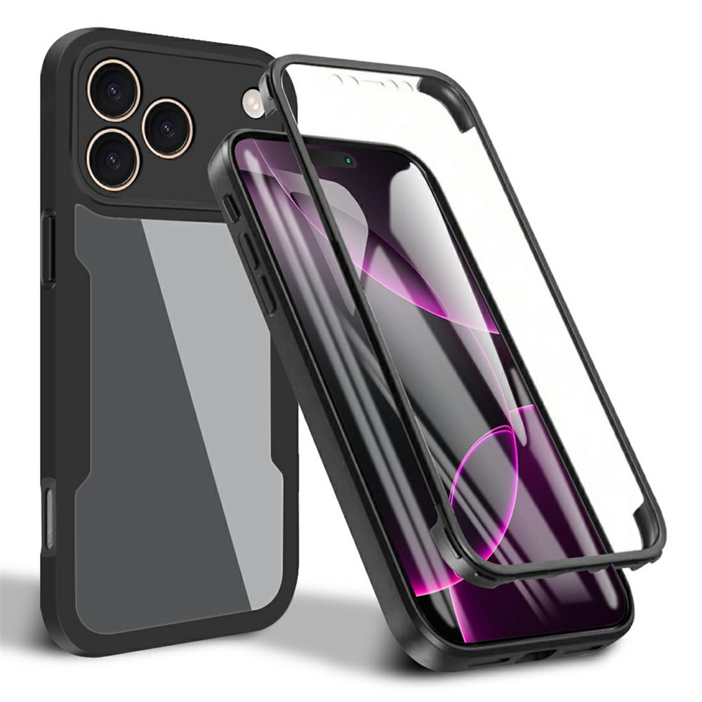  iPhone 18 Pro / 17 Pro Skal Med Skärmskydd TPU Svart