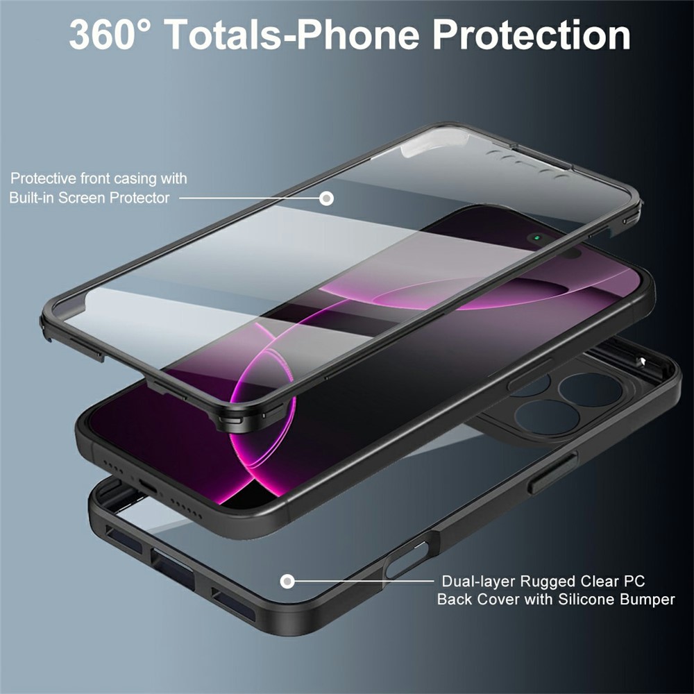  iPhone 18 Pro / 17 Pro Skal Med Skärmskydd TPU Svart