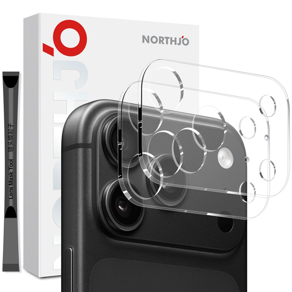 NORTHJO NORTHJO iPhone 18 Pro 2-PACK Linsskydd Härdat Glas