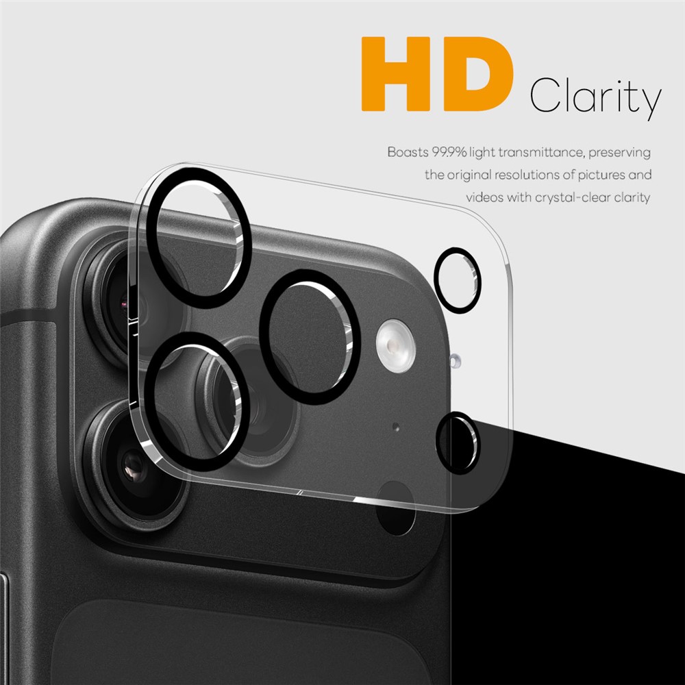 NORTHJO NORTHJO iPhone 18 Pro 2-PACK Linsskydd Svarta Ringar