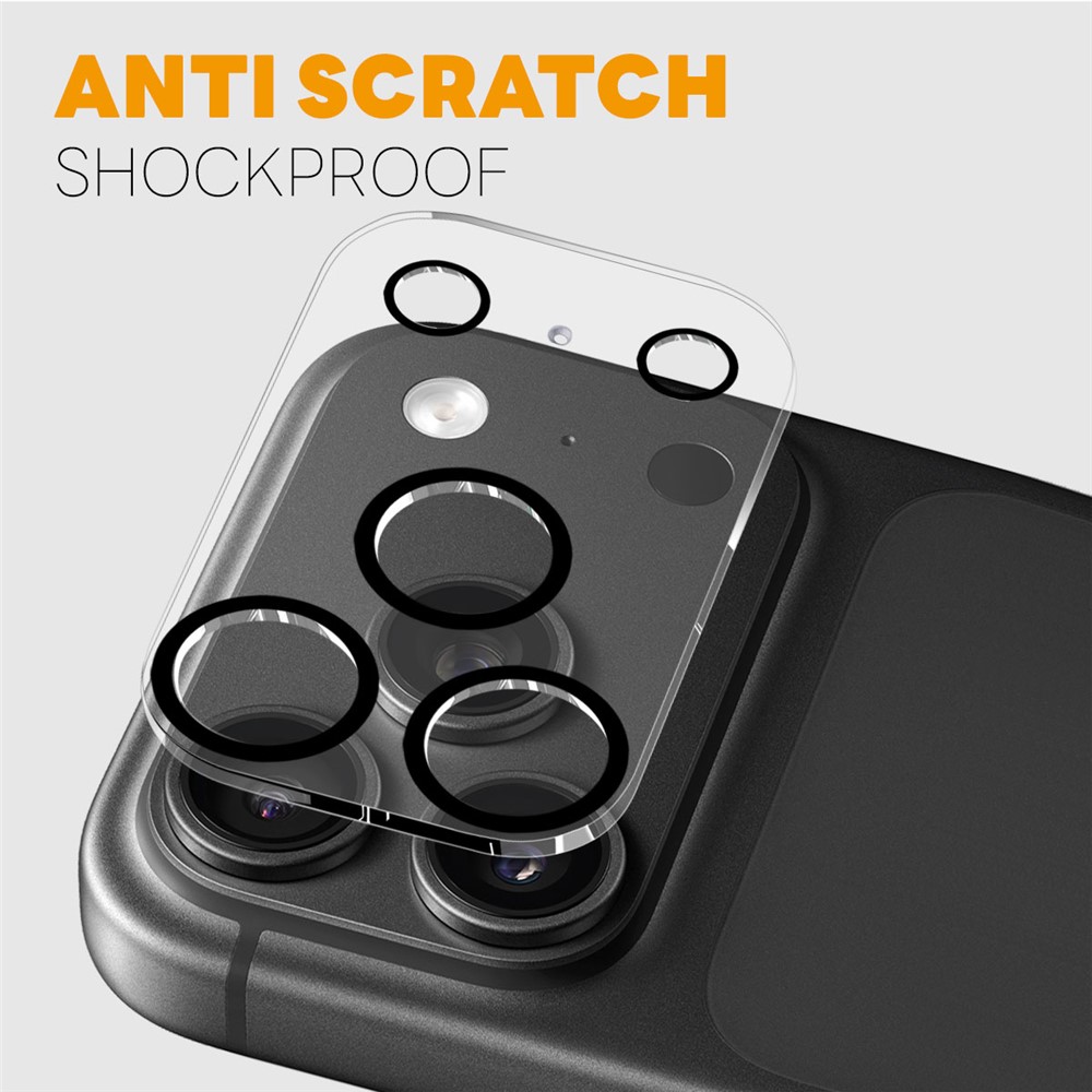 NORTHJO NORTHJO iPhone 18 Pro 2-PACK Linsskydd Svarta Ringar