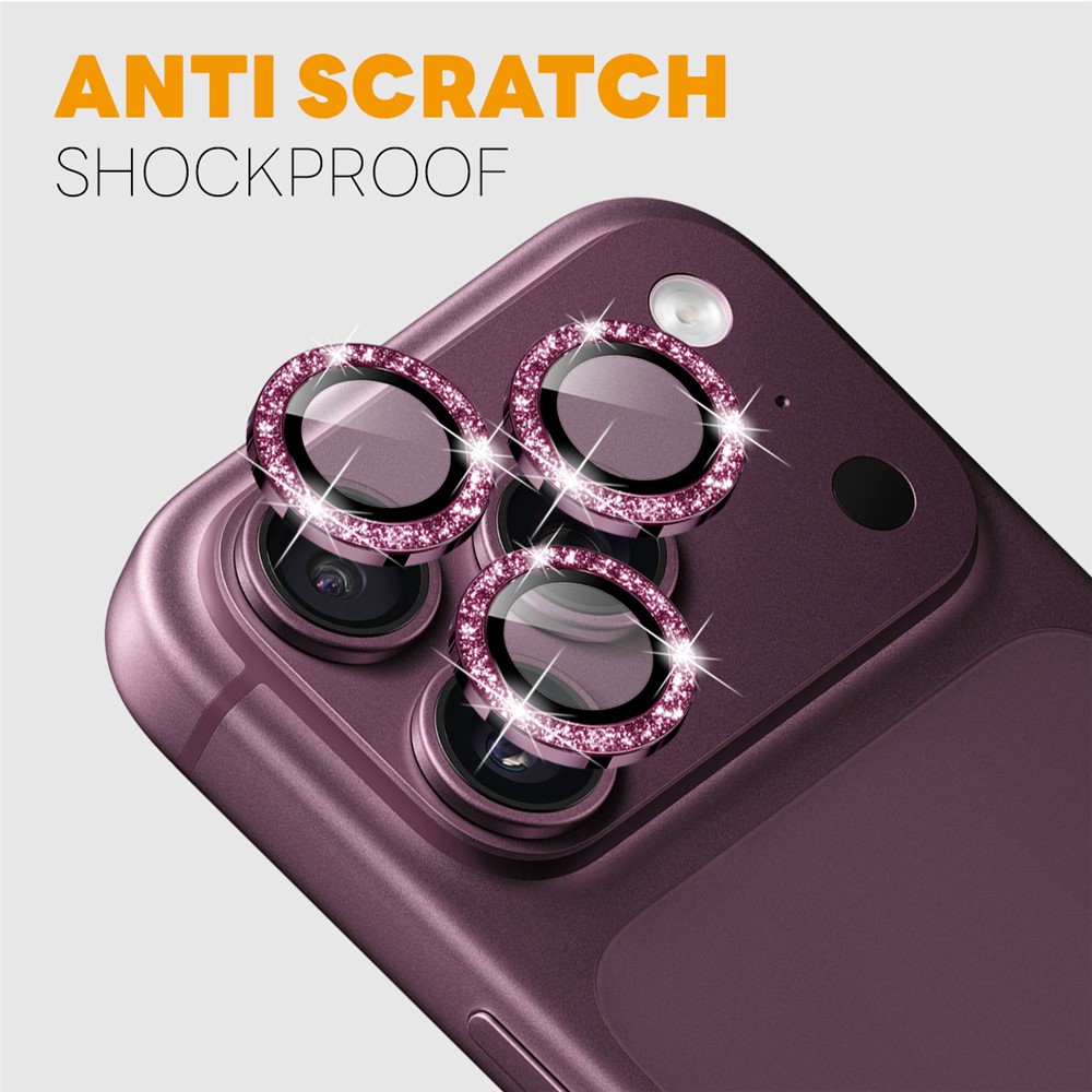 NORTHJO NORTHJO iPhone 18 Pro/18 Pro Max Linsskydd Glitter