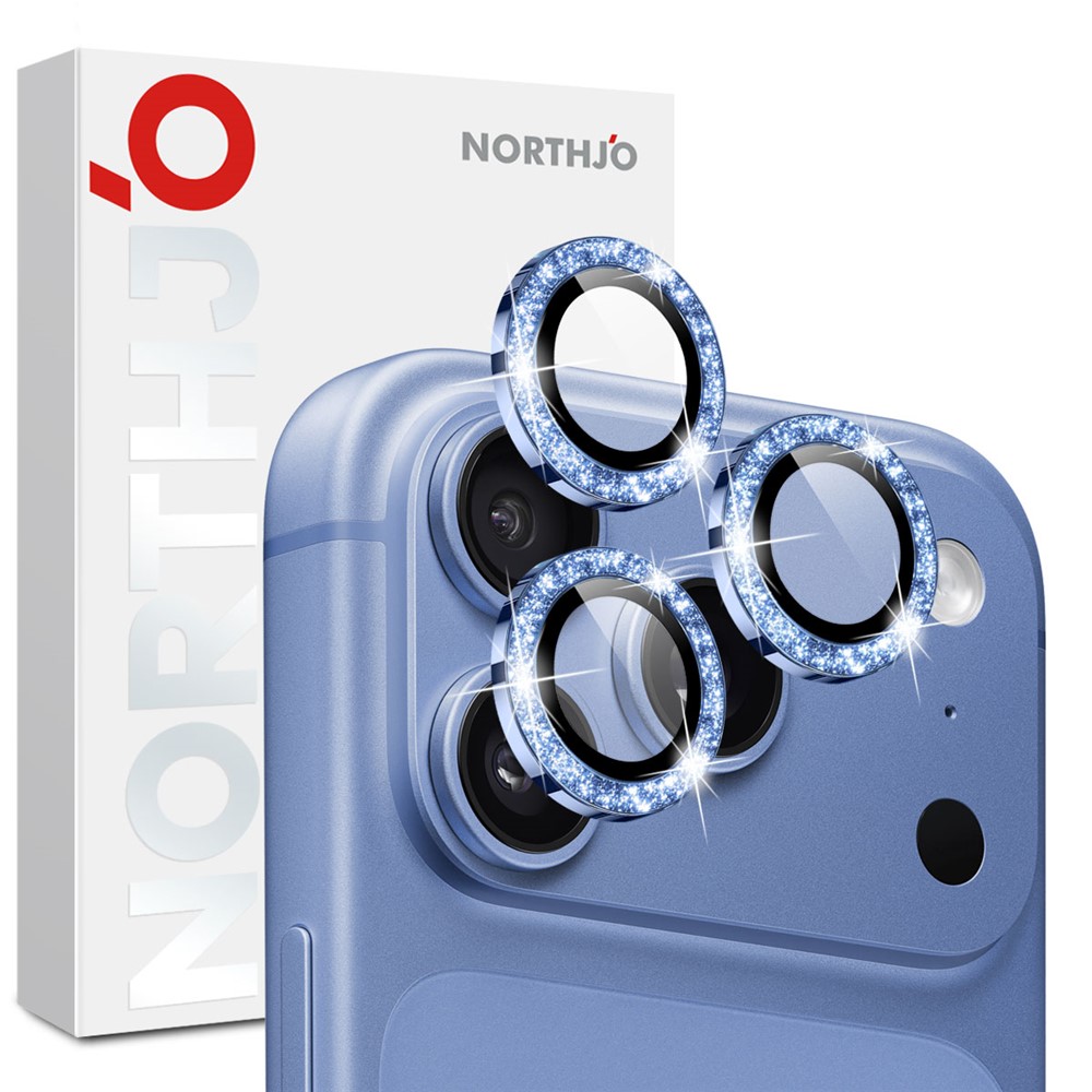 NORTHJO NORTHJO iPhone 18 Pro/18 Pro Max Linsskydd Glitter