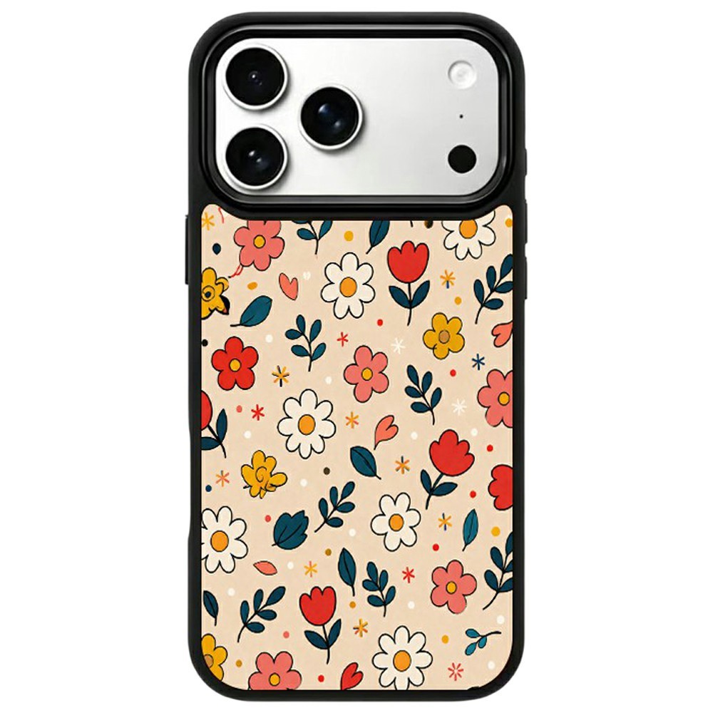  iPhone 18 Pro Max/17 Pro Max Skal MagSafe UV-Mönster Blommor