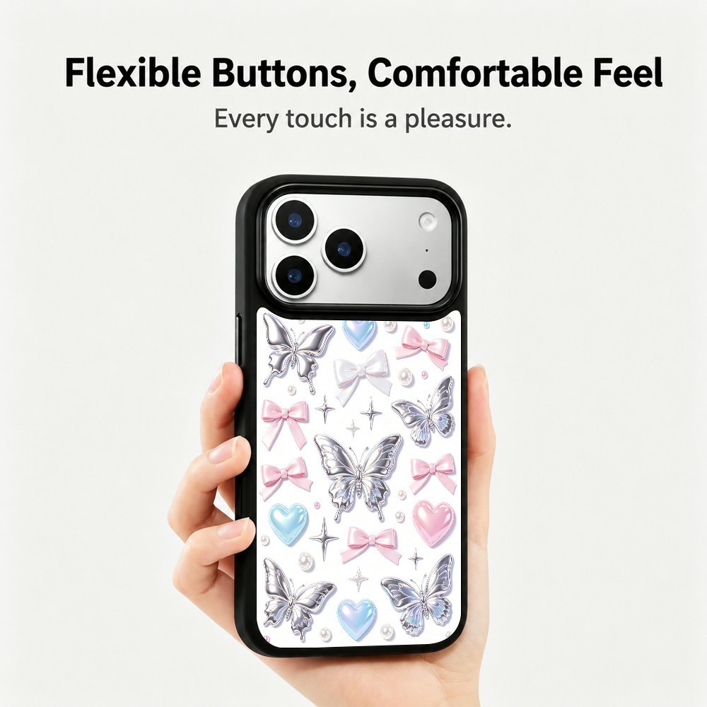  iPhone 18 Pro Max/17 Pro Max Skal MagSafe UV-Mönster Fjärilar