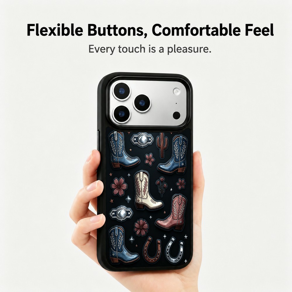  iPhone 18 Pro Max/17 Pro Max Skal MagSafe UV-Mönster Cowboy
