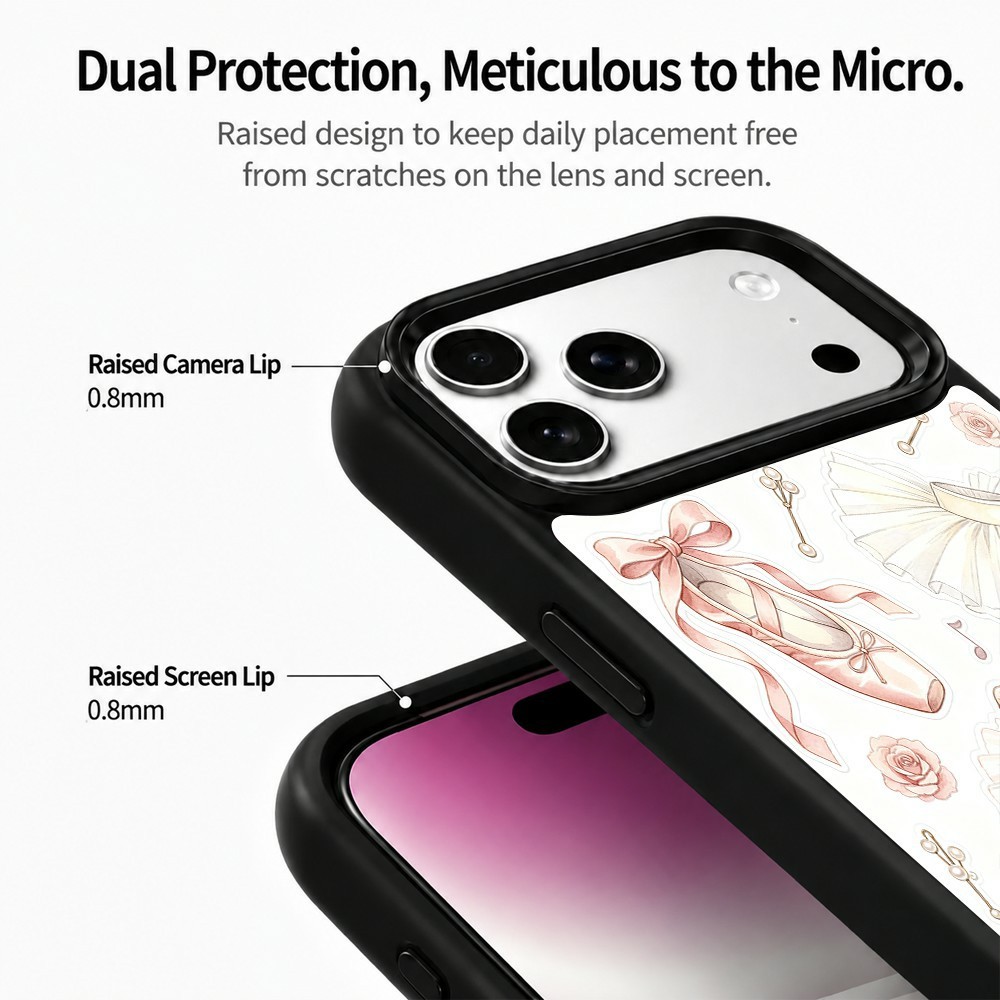  iPhone 18 Pro Max/17 Pro Max Skal MagSafe UV-Mönster Ballerina