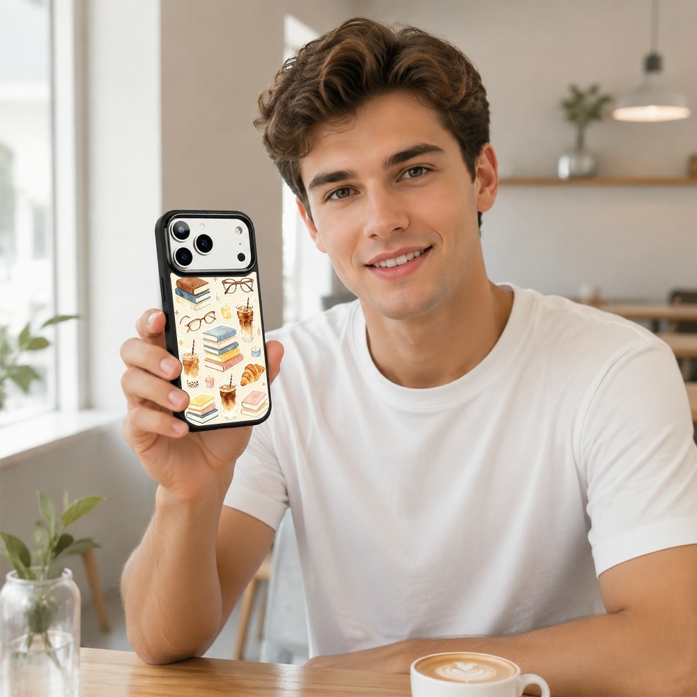  iPhone 18 Pro Max/17 Pro Max Skal MagSafe UV-Mönster Böcker