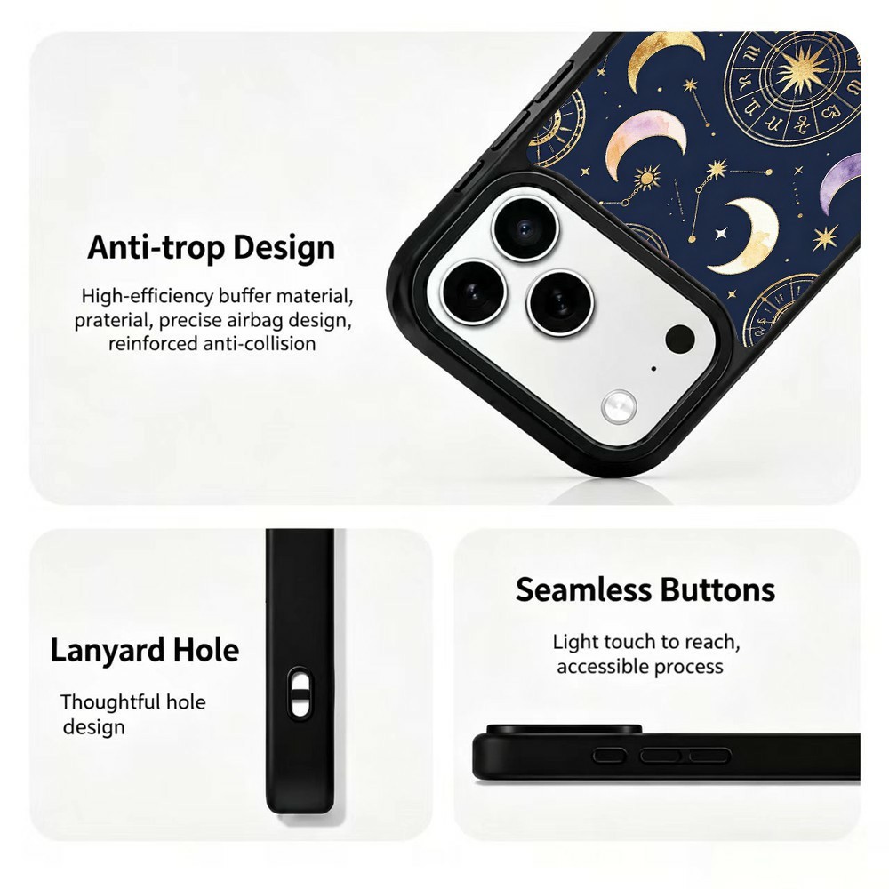  iPhone 18 Pro Max/17 Pro Max Skal MagSafe UV-Mönster Måne