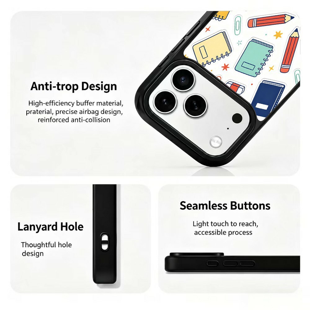  iPhone 18 Pro Max/17 Pro Max Skal MagSafe UV-Mönster Skola