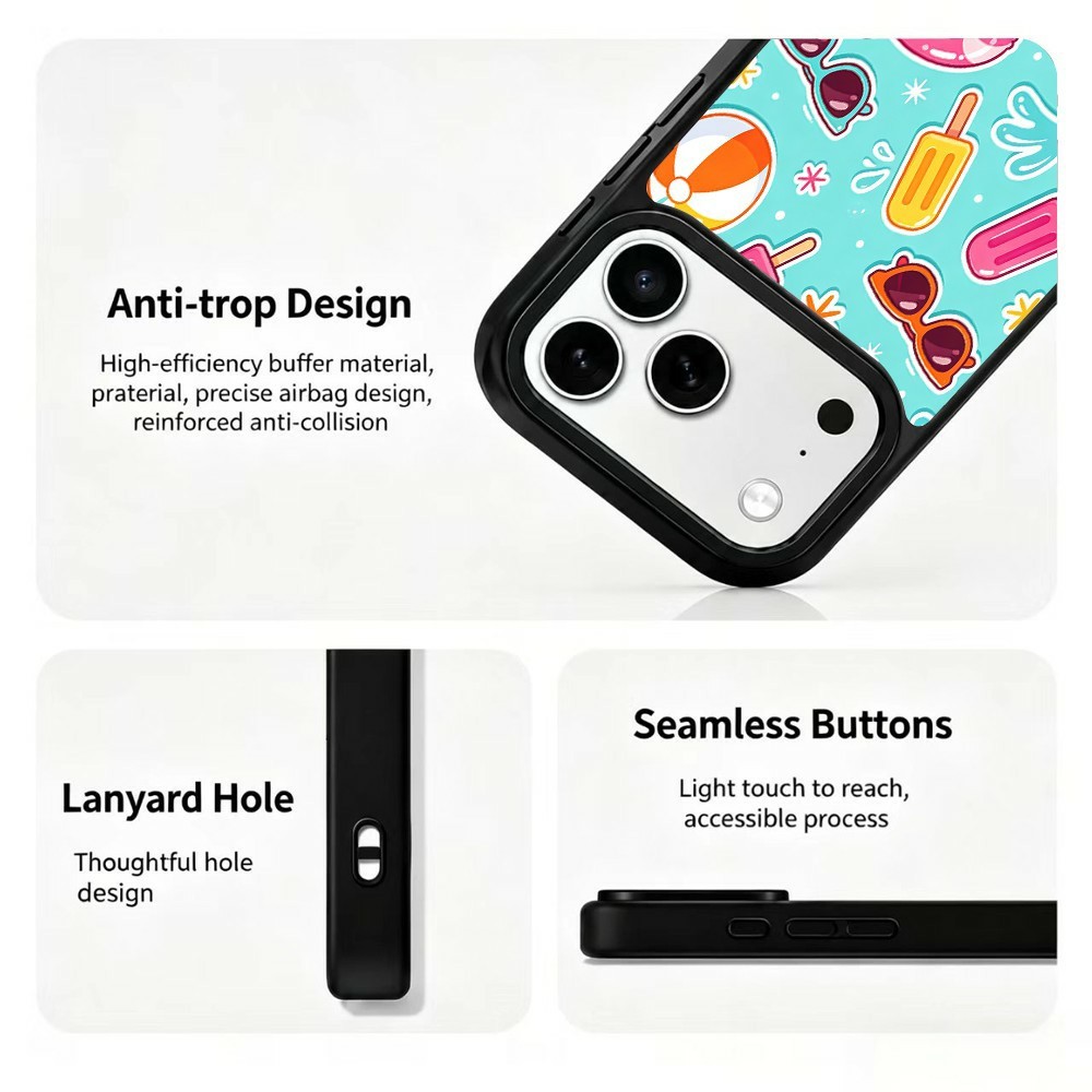  iPhone 18 Pro Max/17 Pro Max Skal MagSafe UV-Mönster Semester