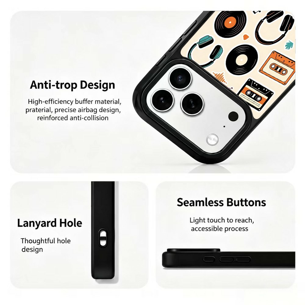  iPhone 18 Pro Max/17 Pro Max Skal MagSafe UV-Mönster Instrument