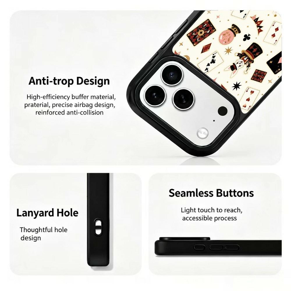  iPhone 18 Pro Max/17 Pro Max Skal MagSafe UV-Mönster Poker