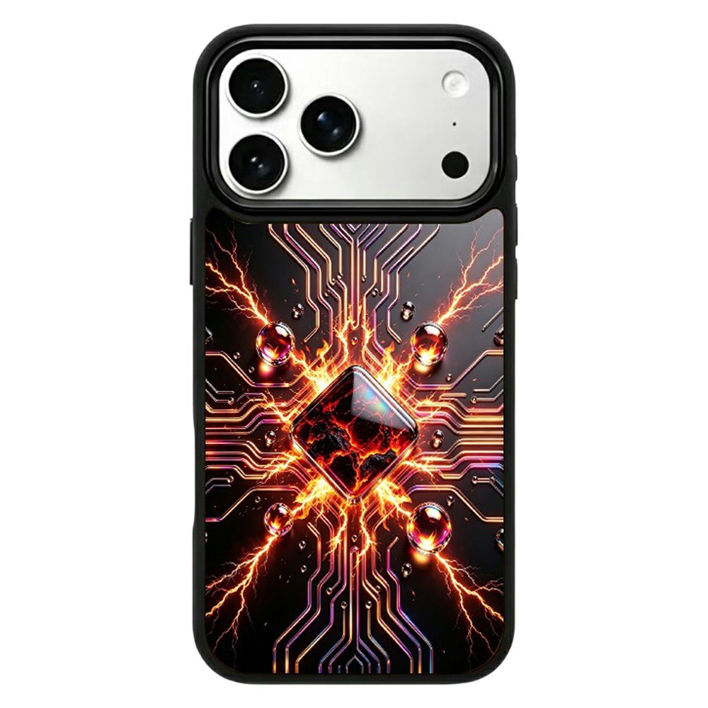  iPhone 18 Pro Max/17 Pro Max Skal MagSafe UV-Mönster Svart