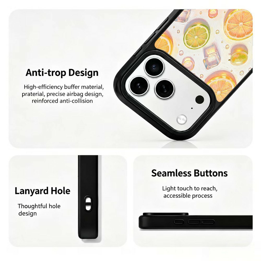  iPhone 18 Pro Max/17 Pro Max Skal MagSafe UV-Mönster Apelsin