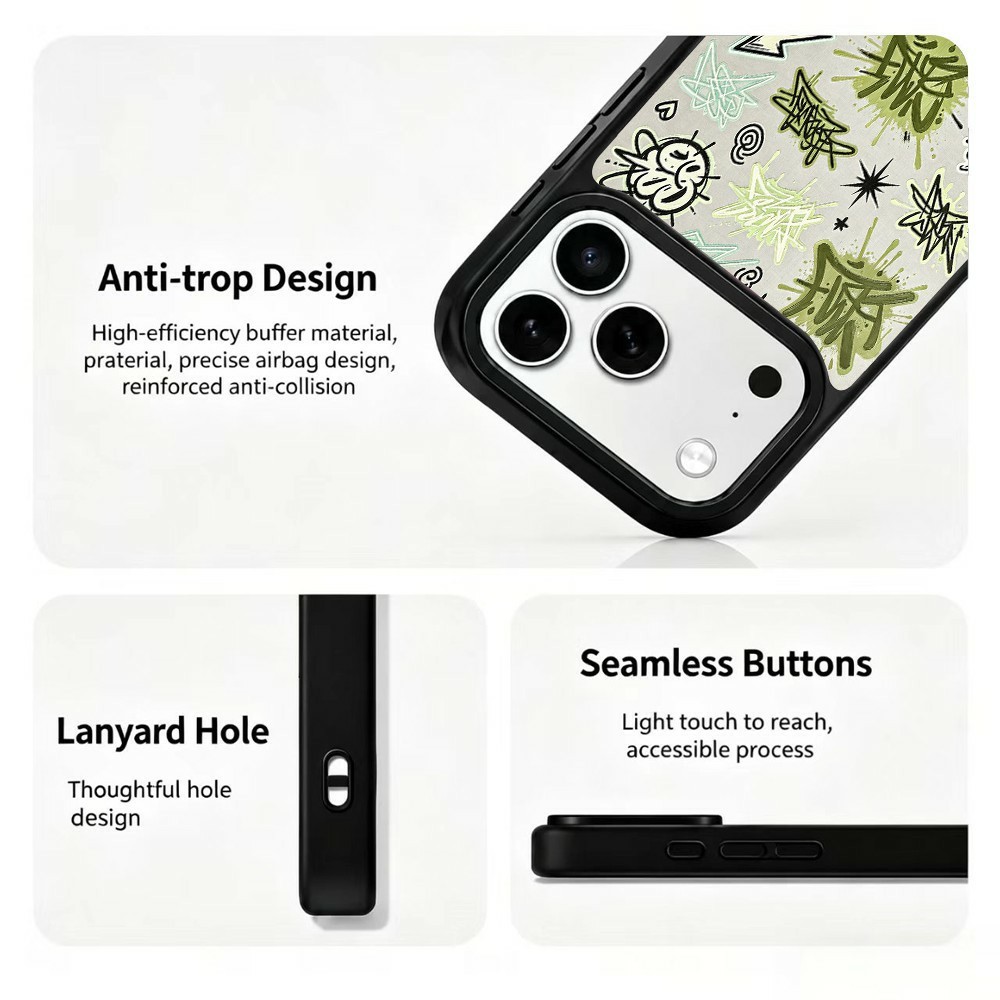  iPhone 18 Pro Max/17 Pro Max Skal MagSafe UV-Mönster Blixtar