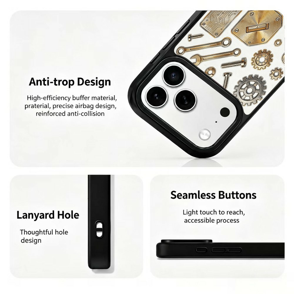  iPhone 18 Pro Max/17 Pro Max Skal MagSafe UV-Mönster Verktyg