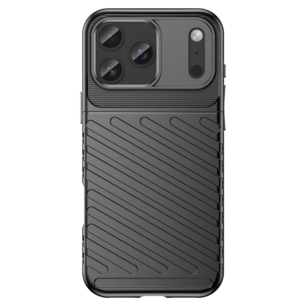  iPhone 18 Pro Max/17 Pro Max TPU Skal Vävt Mönster Svart