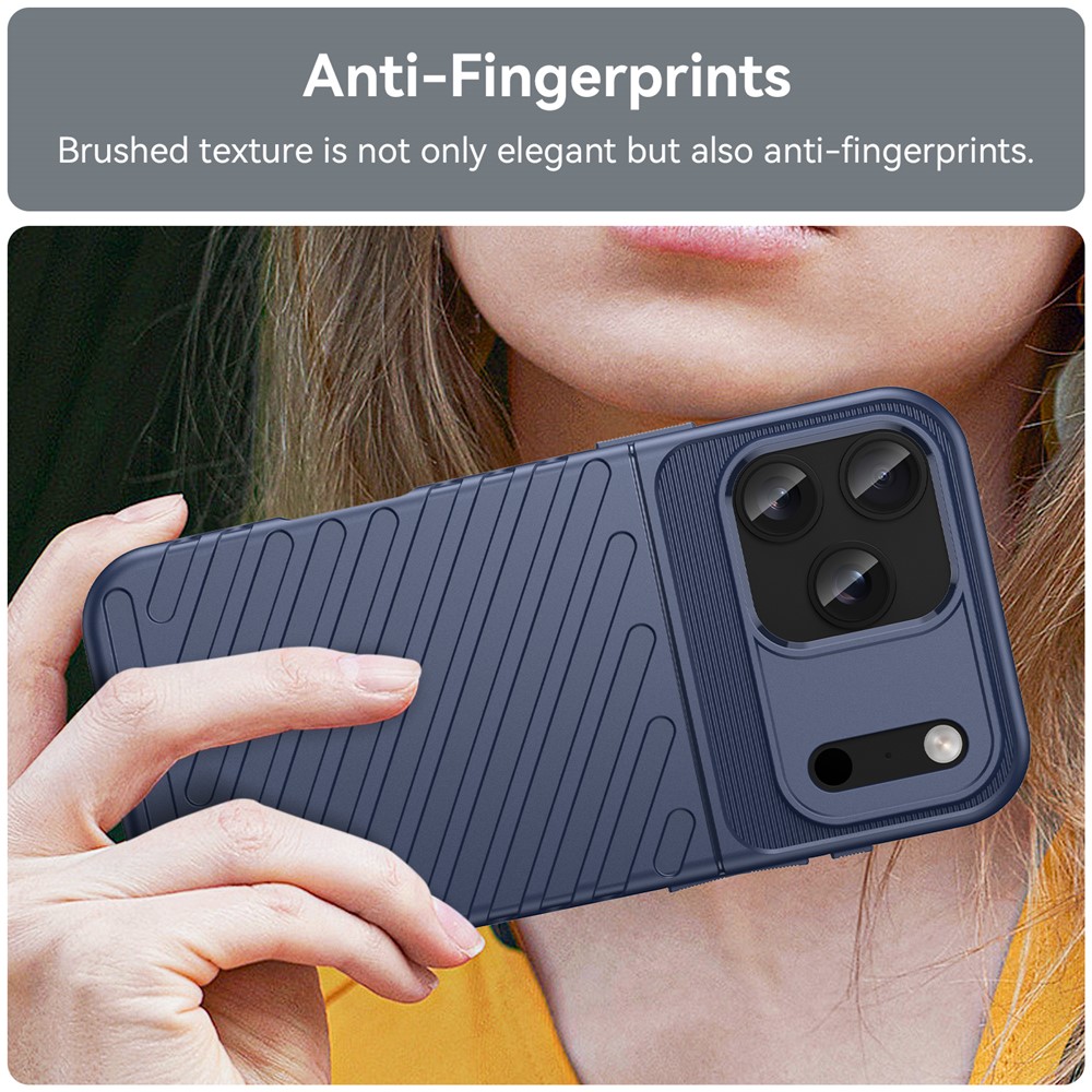  iPhone 18 Pro Max/17 Pro Max TPU Skal Vävt Mönster Blå