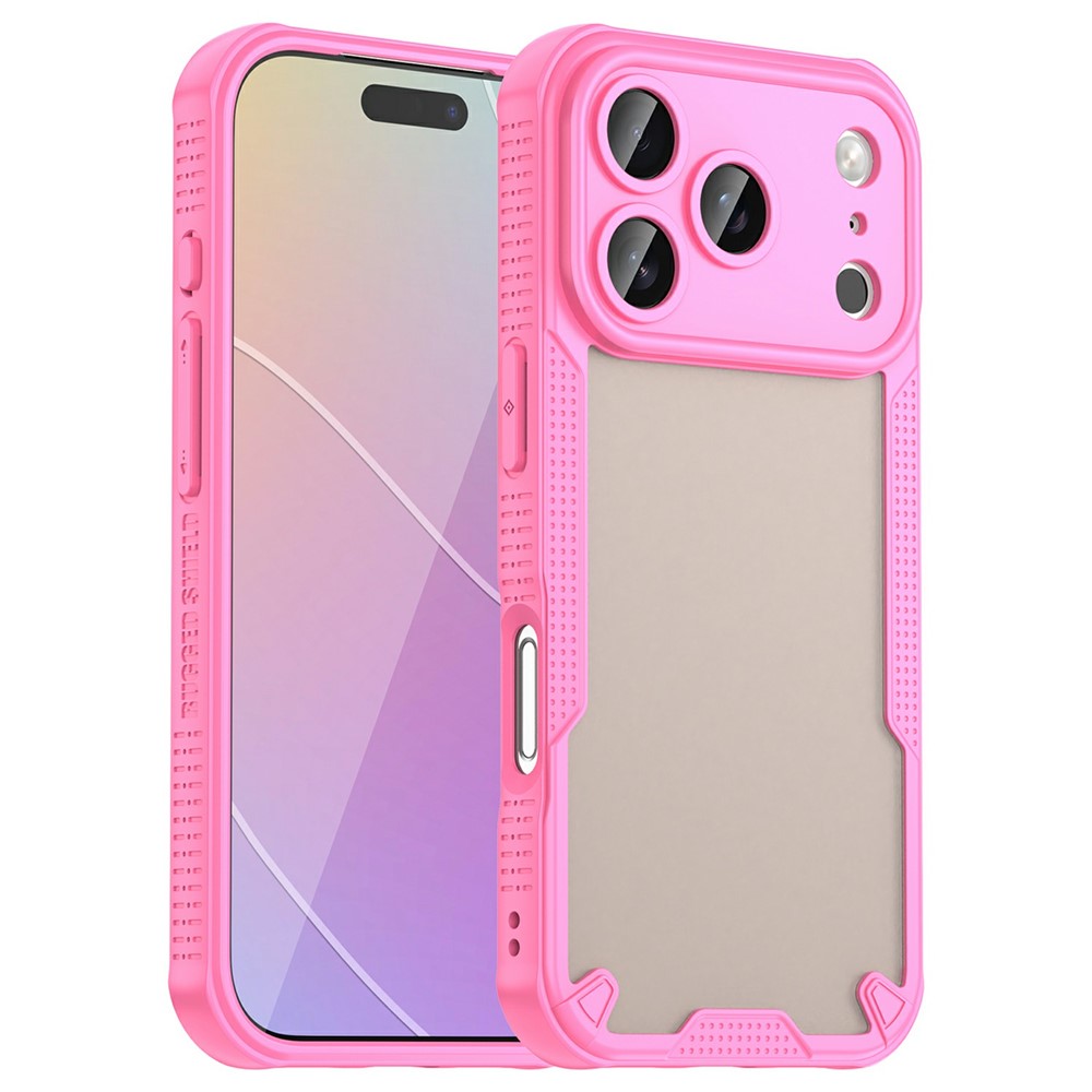  iPhone 18 Pro Max/17 Pro Max Skal Frostat Transparent/Rosa