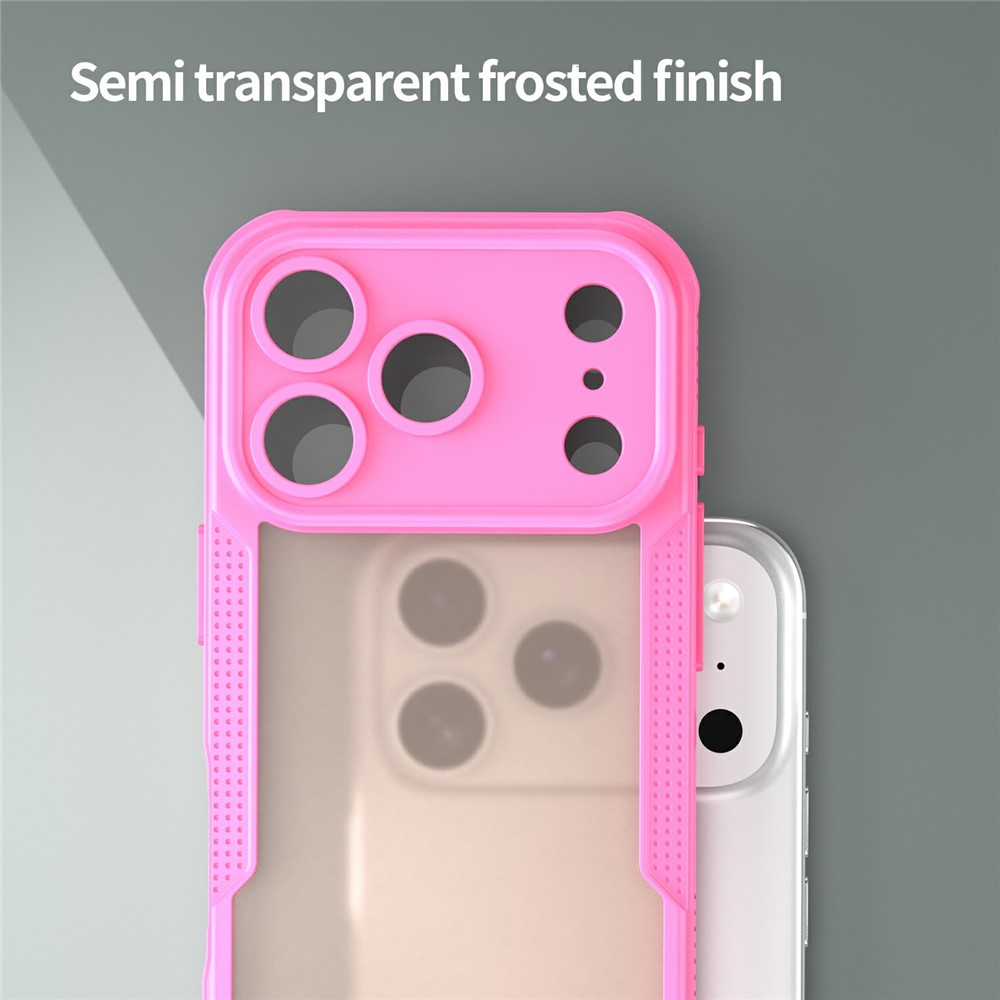  iPhone 18 Pro Max/17 Pro Max Skal Frostat Transparent/Rosa