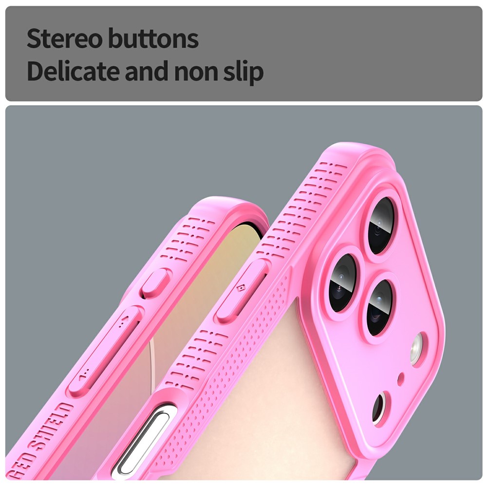  iPhone 18 Pro Max/17 Pro Max Skal Frostat Transparent/Rosa