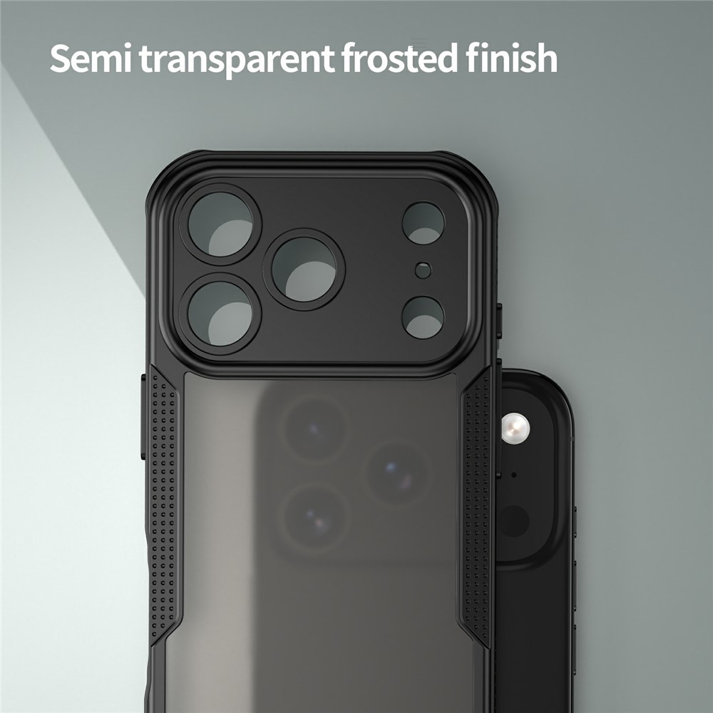  18 Pro Max/17 Pro Max Skal Frostat Transparent/Svart