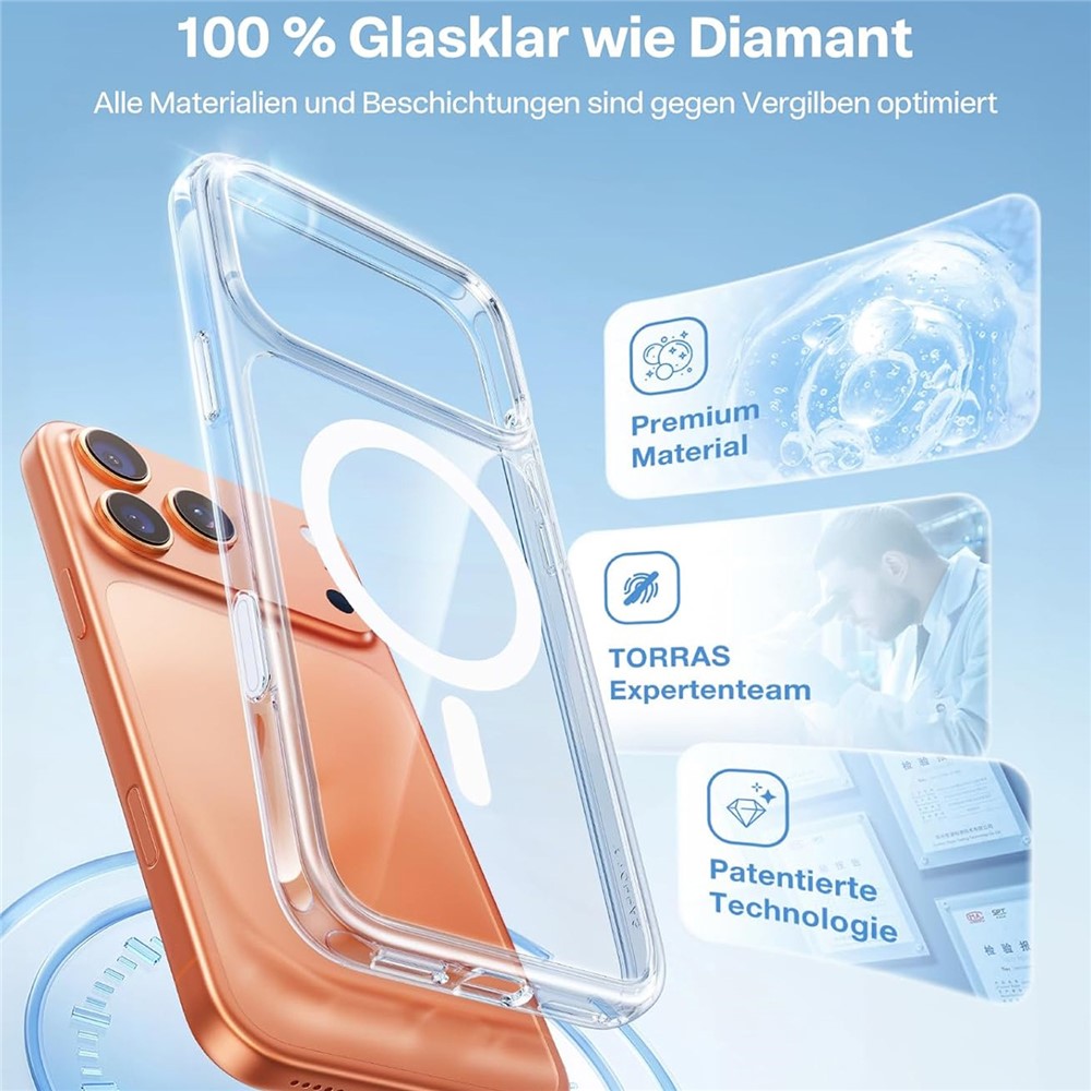  iPhone 18 Pro Max/17 Pro Max MagSafe Skal Anti-Yellow
