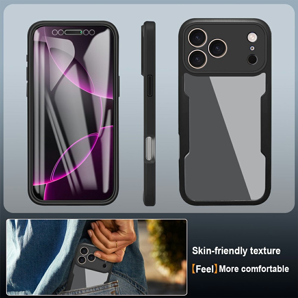  iPhone 18 Pro Max/17 Pro Max Skal med Skärmskydd Svart