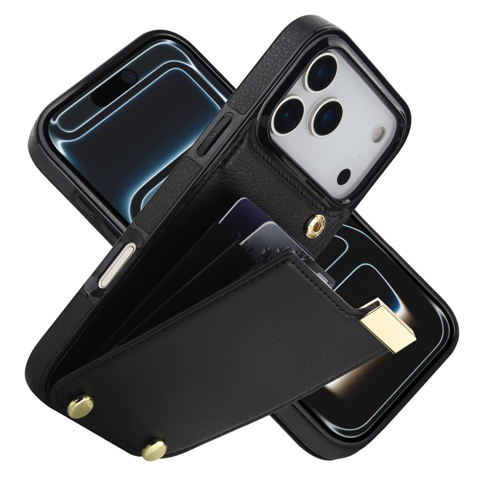  iPhone 18 Pro Max/17 Pro Max Skal med Kortfack Svart