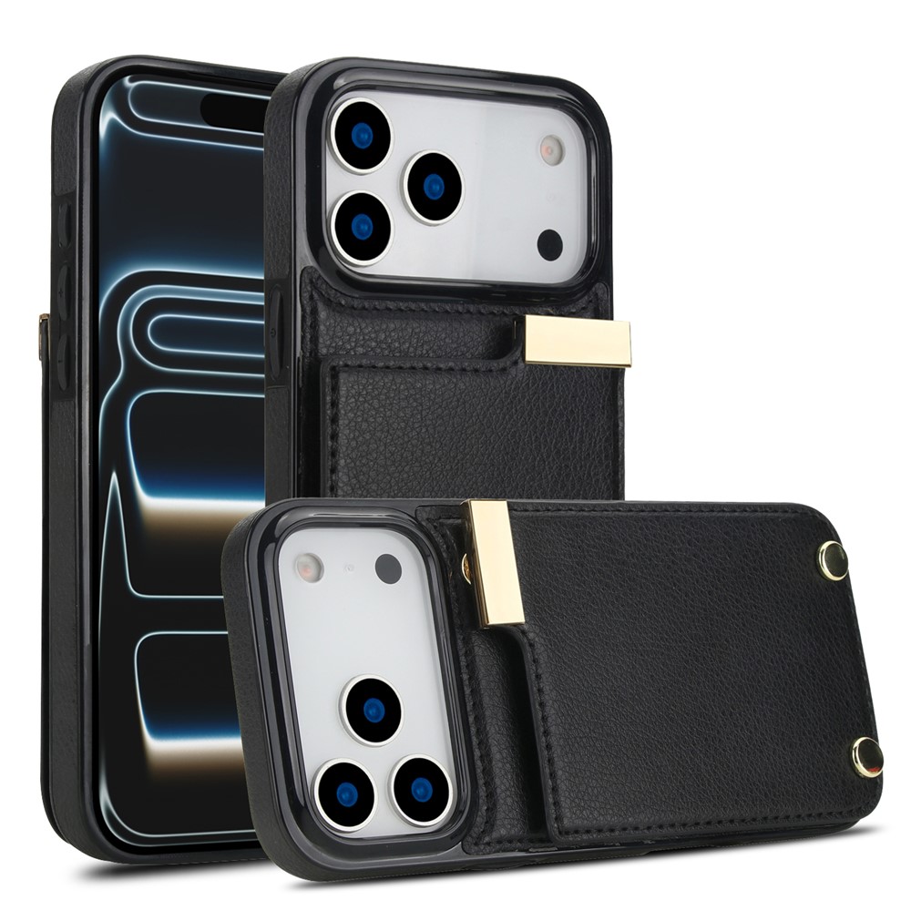  iPhone 18 Pro Max/17 Pro Max Skal med Kortfack Svart